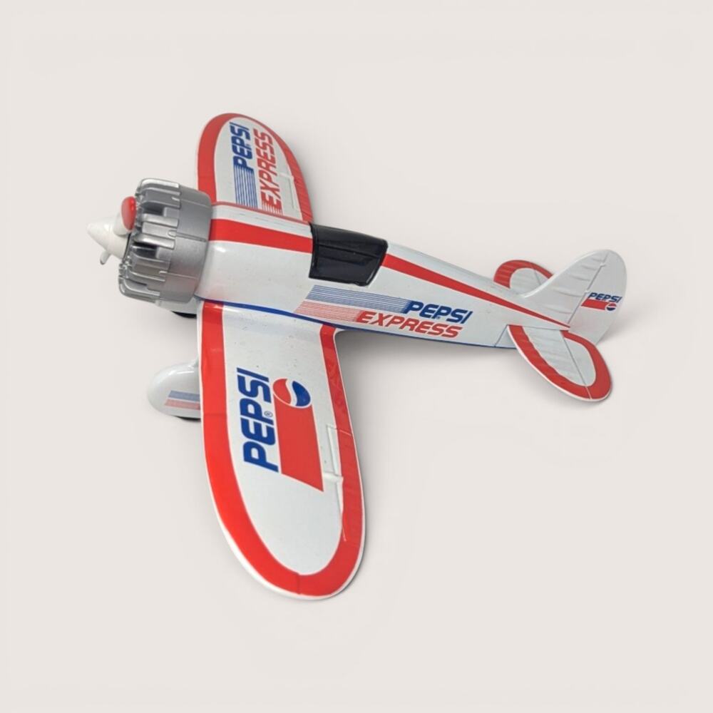 1990s Pepsi Express Travel Air Model R Airplane Die Cast Bank